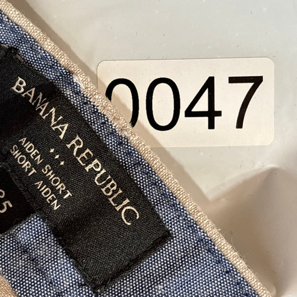 Banana Republic Aiden Shorts Men’s Size 35 Beige Linen Cotton Blend Zipper Fly - Picture 9 of 9